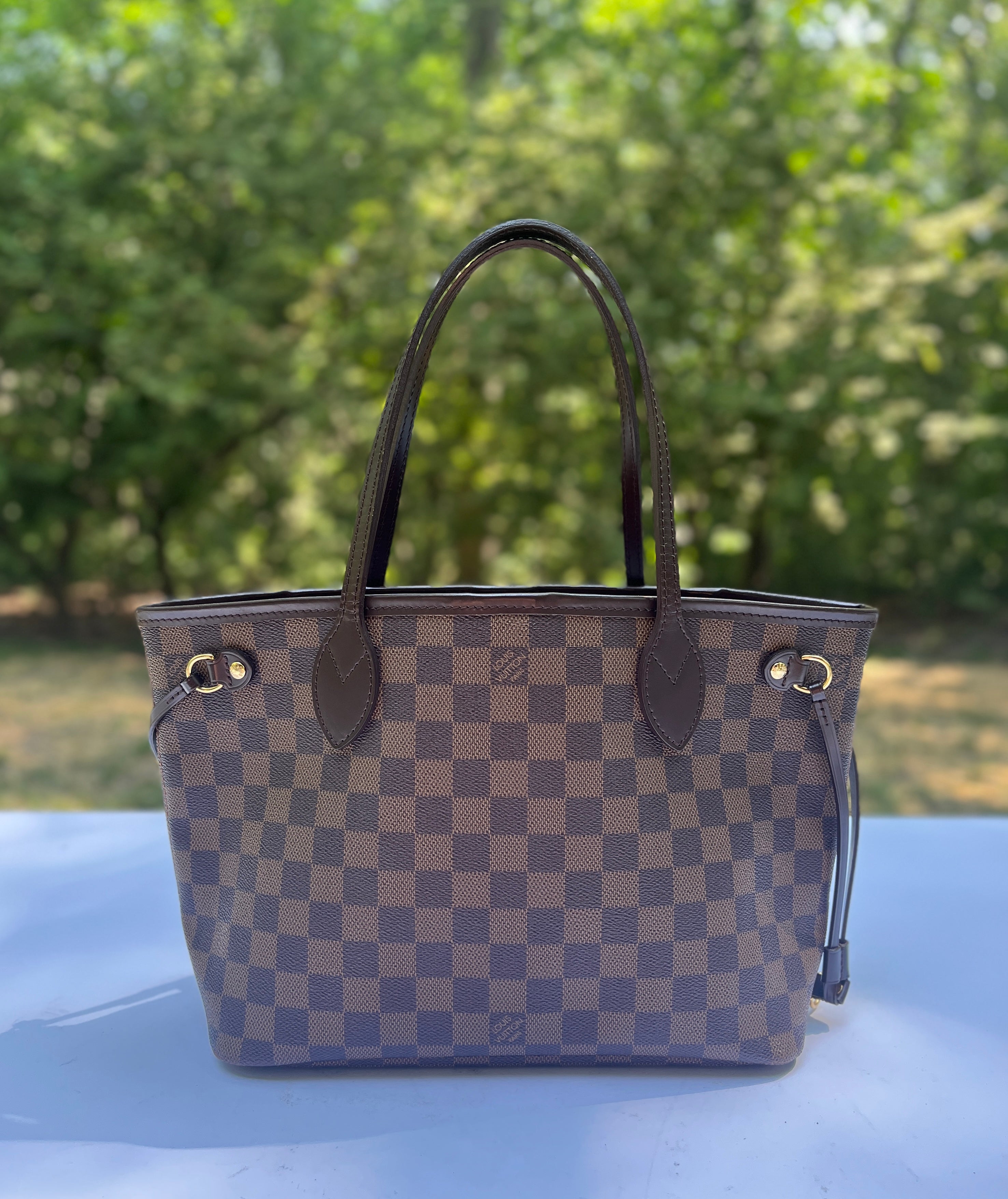 Louis Vuitton Damier Ebene Neverfull PM with Red Interior – Chicago  Consignment