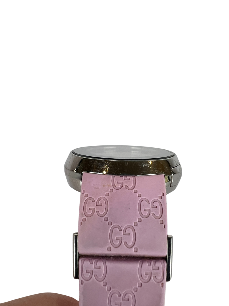 Gucci Women's Swiss Digital Watch with Pink Rubber Strap