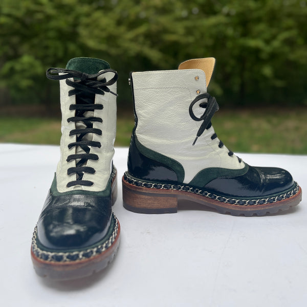 Louis Vuitton Spaceship Star Trail Boots Leather Combat Boots - ShopStyle