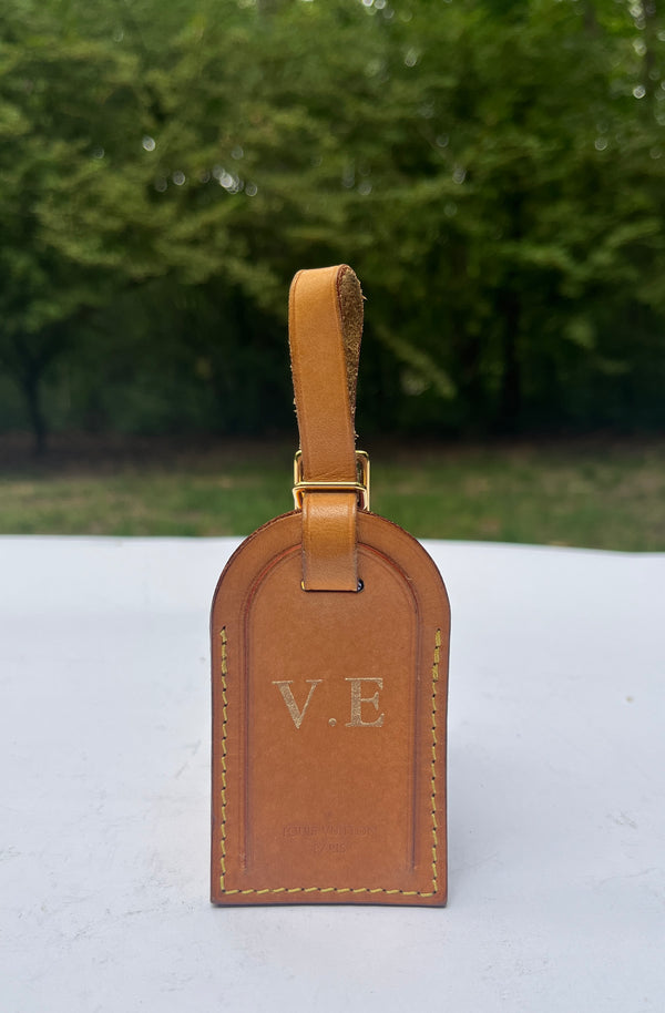 Louis Vuitton Luggage Tag (size large, color ebene) with my initials  Louis  vuitton handbags, Louis vuitton luggage tag, Louis vuitton bag