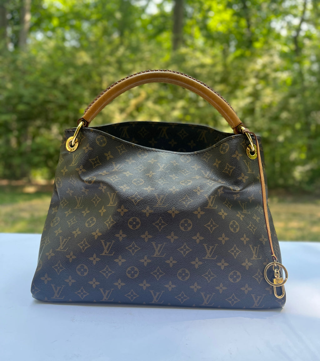 Louis Vuitton Artsy MM Hobo Monogram Canvas Ebene Brown