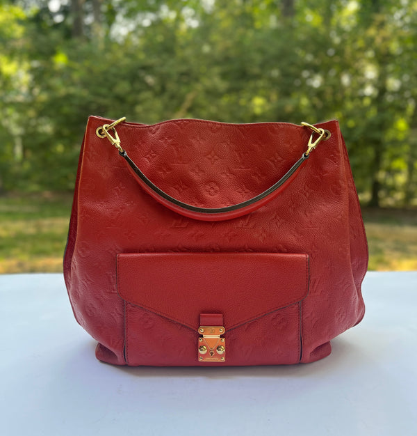 Louis Vuitton Empreinte Leather Metis 2 Way in Red – Chicago