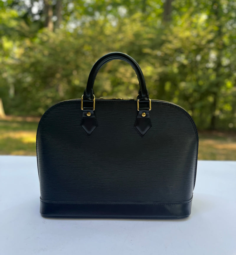 Louis Vuitton Epi Leather Alma PM in Black