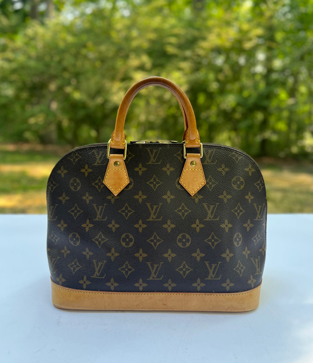 Louis Vuitton Brown, Pattern Print Monogram Alma Bb w/ Strap