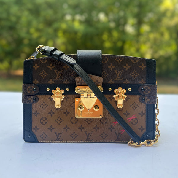 Louis Vuitton - Authenticated Petite Malle Handbag - Leather Beige Plain for Women, Very Good Condition