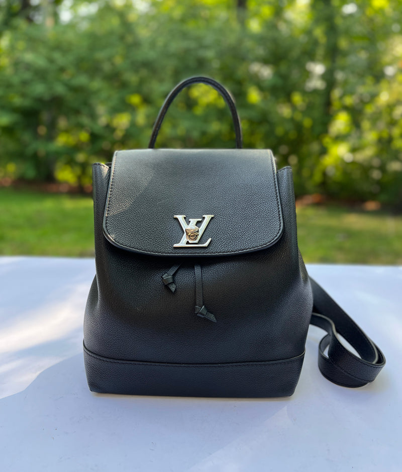 Louis vuitton calfskin lockme backpack black Clearance