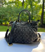Louis Vuitton Limited Edition Denim Monogram Neo Cabby MM in Black