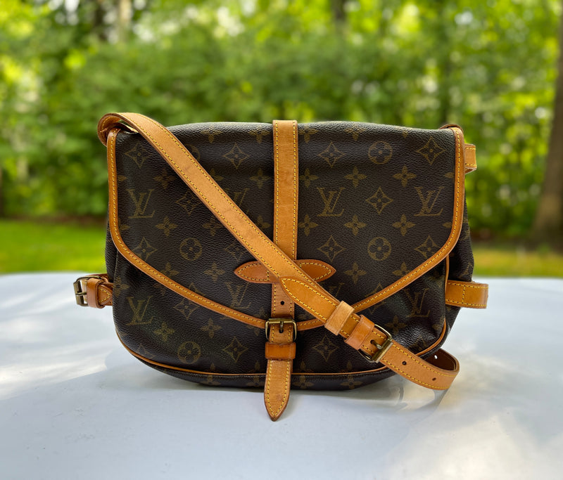 Louis Vuitton, Bags, Pre Loved Louis Vuitton Monogram Saumur 3 Women  Brown One Size