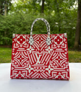 Louis Vuitton Limited Edition Crafty Giant Monogram Onthego GM in Red