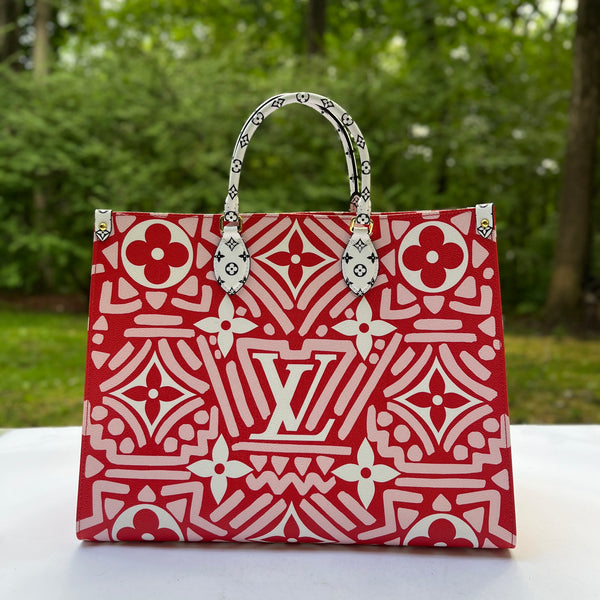 Louis Vuitton Cream/Red Monogram Canvas Crafty OnTheGo GM Bag