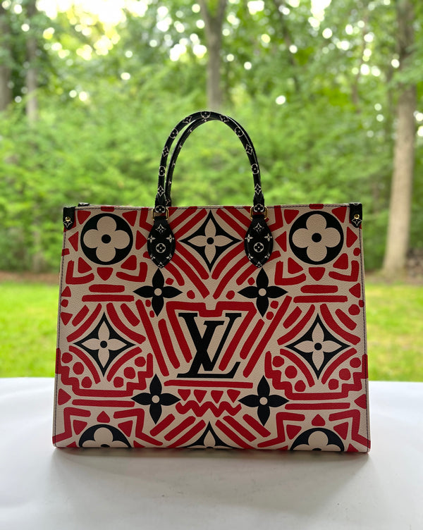 Louis Vuitton Limited Edition Cream/Red Monogram Canvas Crafty Boite Chapeau Souple PM Bag