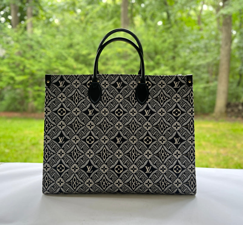Louis Vuitton Jacquard Textile Since 1854 Onthego GM in Grey