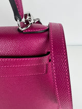 Hermes Epsom Leather Kelly 25 with Palladium Hardware in Magnolia