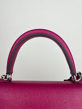 Hermes Epsom Leather Kelly 25 with Palladium Hardware in Magnolia