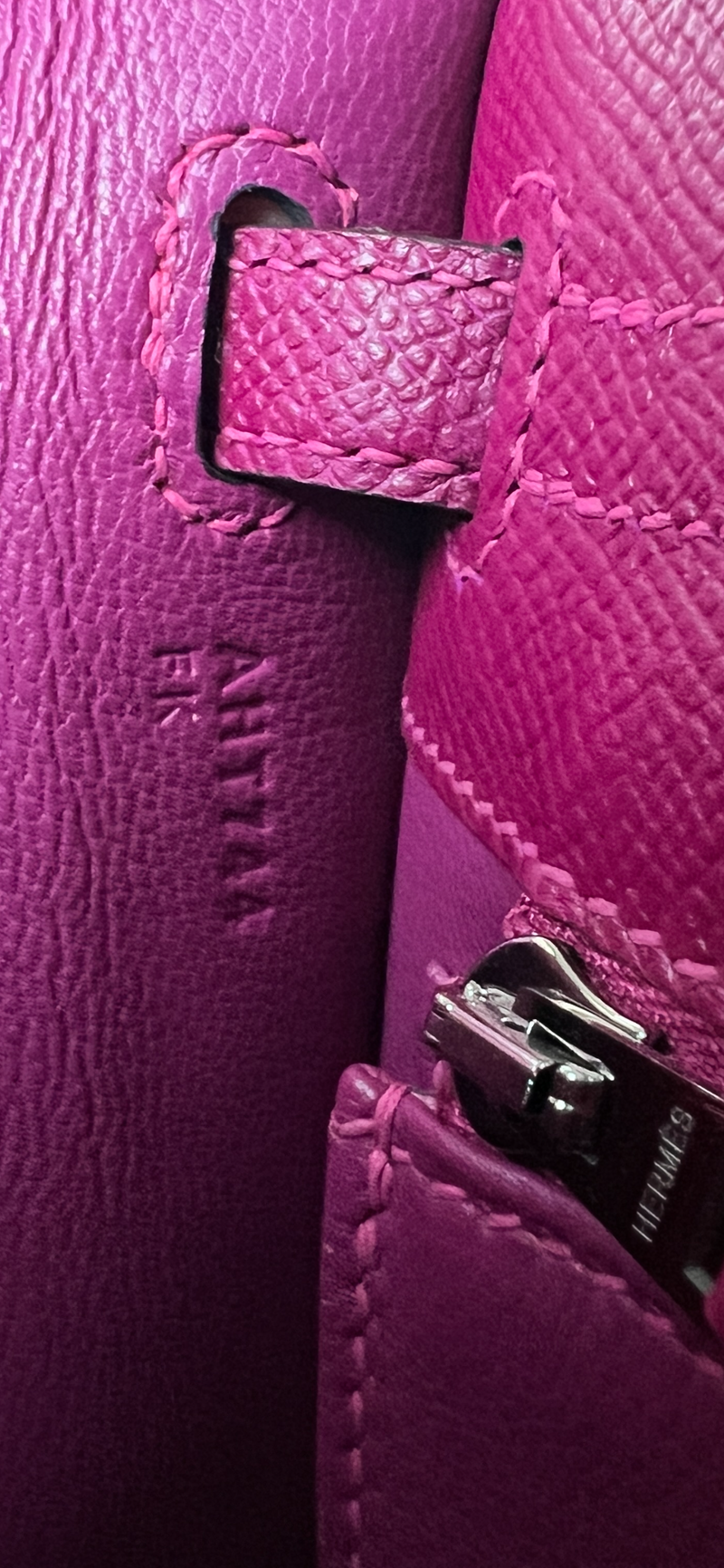 Hermes Epsom Leather Kelly 25 with Palladium Hardware in Magnolia