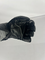 Hermes Crocodile/Lambskin Leather Gloves Mens 8.5 in Matte Black and Cashmere Interior