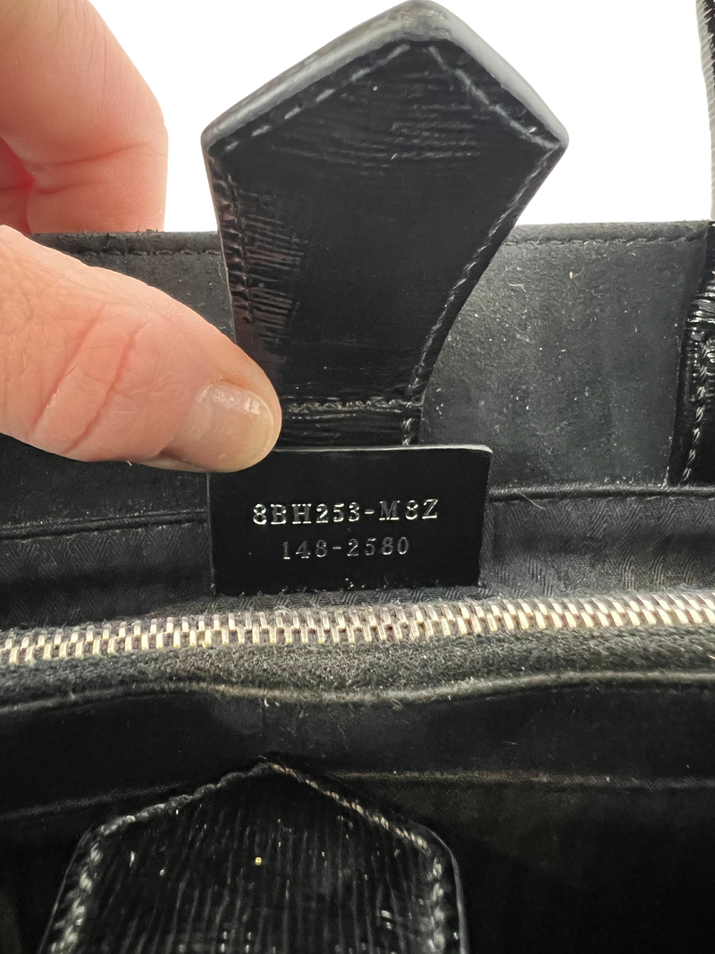 Fendi Black Patent Leather Mini 2jours Tote