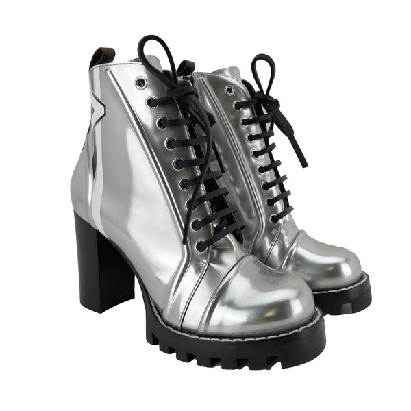 Louis Vuitton Spaceship Star Trail Ankle Boots - Silver Size 39.5
