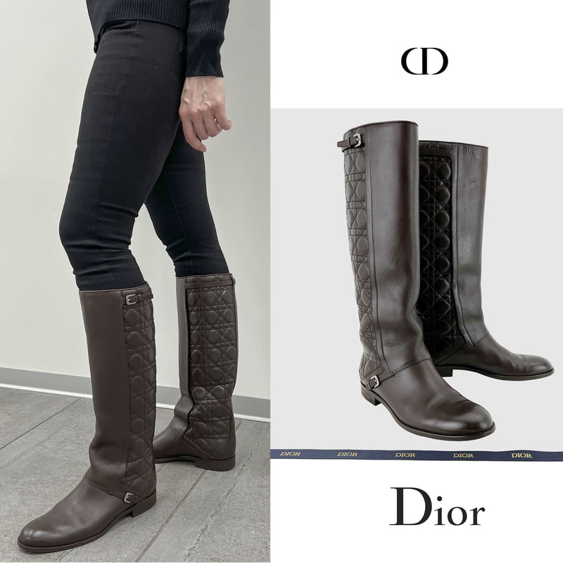 Dior Leather Boots in Brown Size 39 (US 8.5)