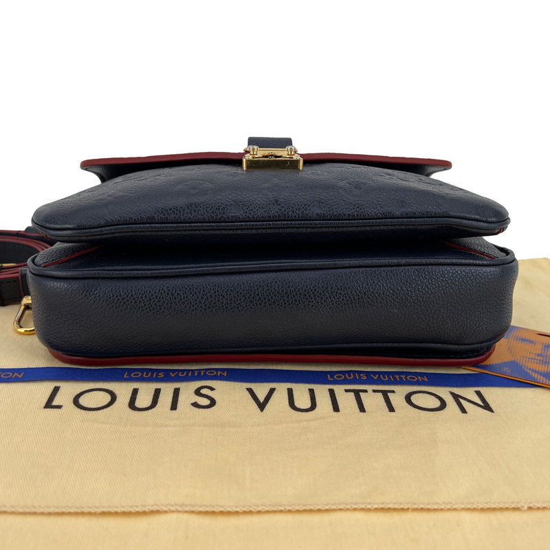Louis Vuitton Empreinte Pochette Metis in Marine Rouge