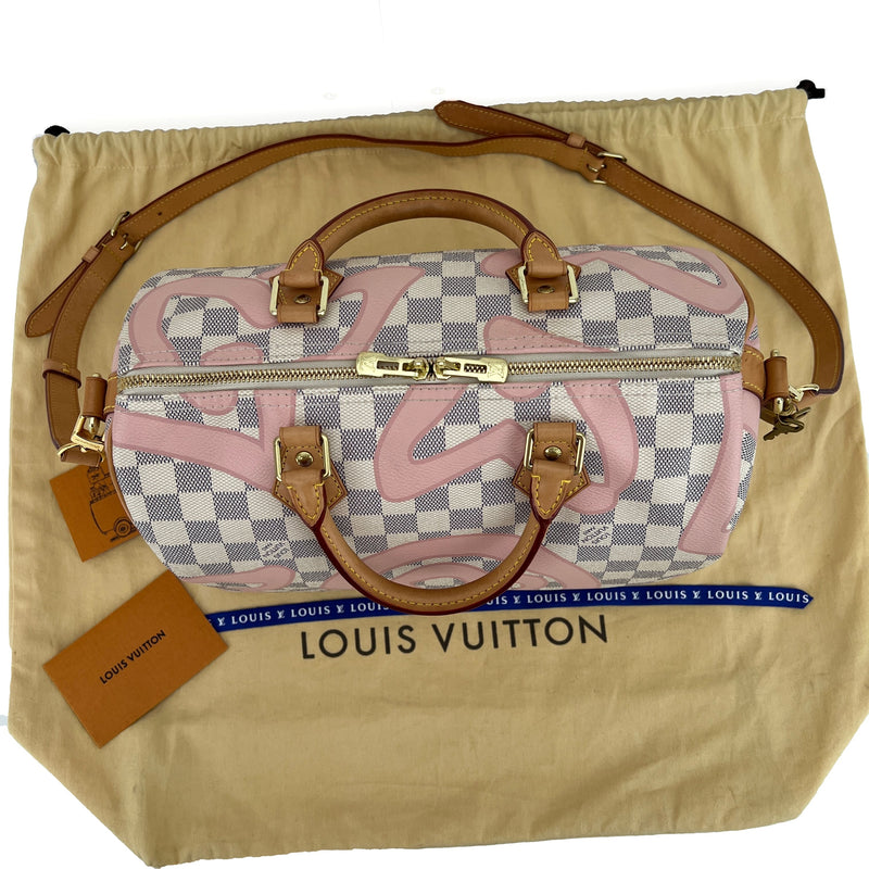 Louis Vuitton Speedy Bandoulière 30 Beige Damier Azur