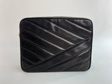 CHANEL Lambskin Leather CC Bias Stitch in Black
