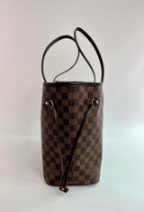 Louis Vuitton Damier Ebene Neverfull MM with Red Interior