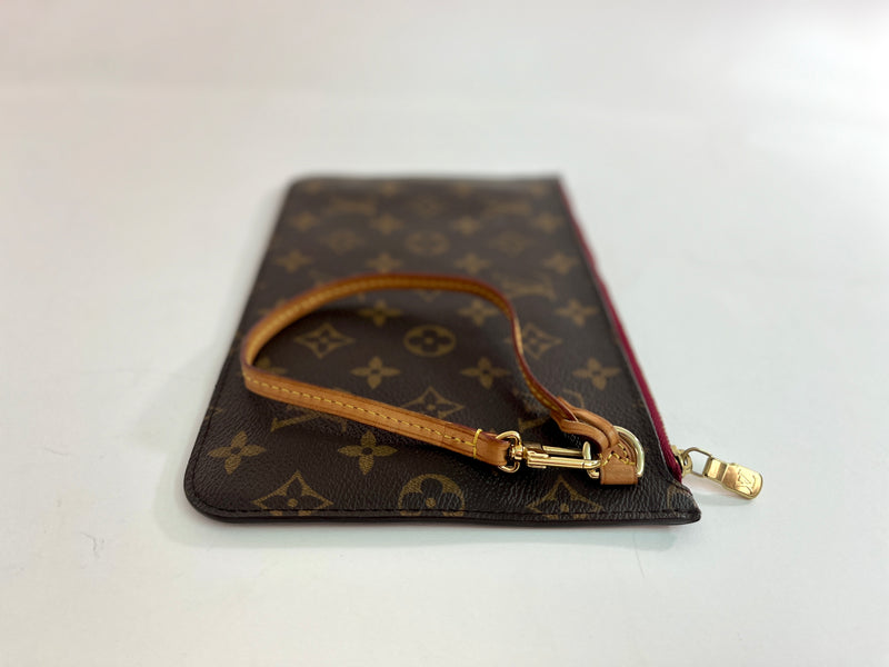Louis Vuitton Monogram Neverfull GM Pouch Only with Dark Pink Interior