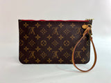 Louis Vuitton Monogram Neverfull GM Pouch Only with Red Interior