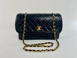 Chanel Quilted Lambskin Leather Matelasse Single Flap Medium in Black