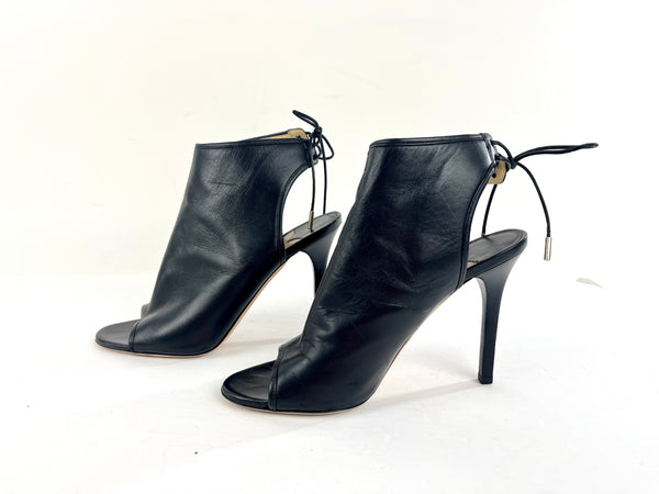 Jimmy Choo Leather Open Toe Ankle Booties Size 39/8.5