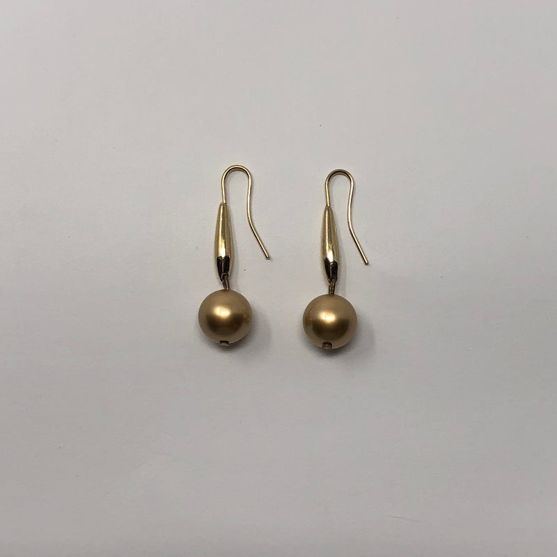 Carolee Round Gold Drop Earrings
