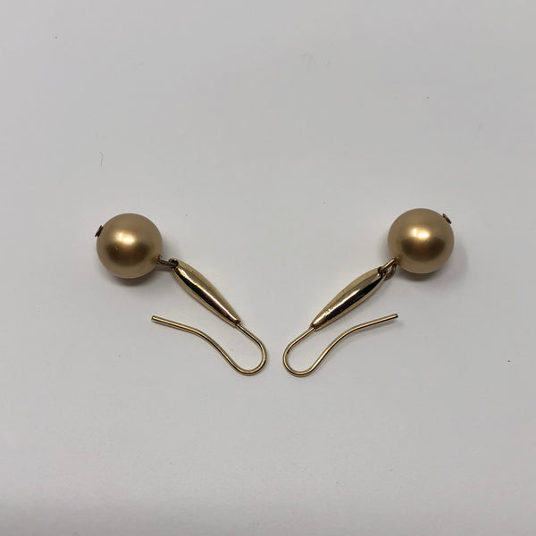 Carolee Round Gold Drop Earrings
