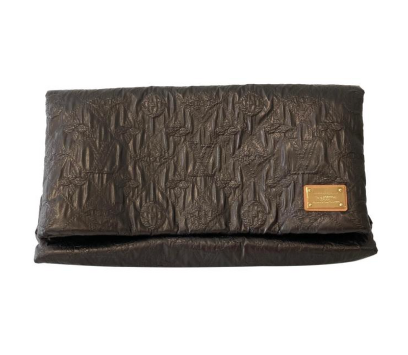 Louis Vuitton Monogram Motard Patent Limelight PM in Brown Clutch Handbag