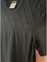 Chanel Short Sleeve Wool Sweater Slip on Dress