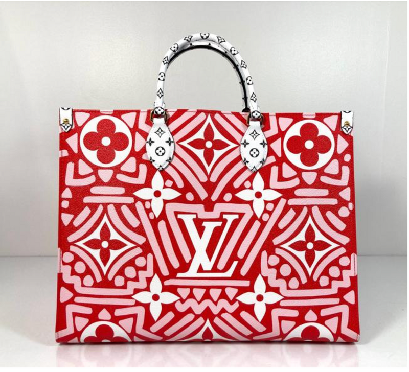 Louis Vuitton Monogram Giant Crafty OnTheGo GM in Cream Red