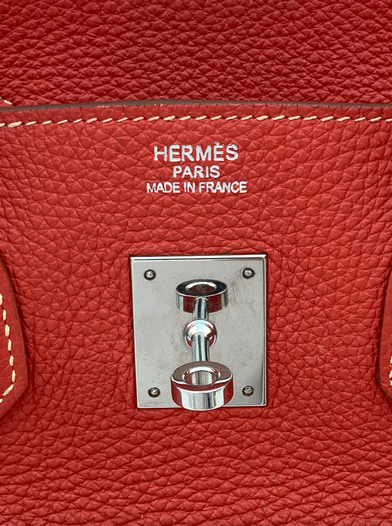 Hermés Black Veau Togo leather Palladium Silver Birkin 35 bag