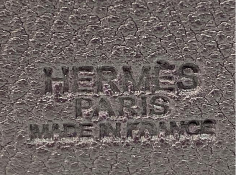 Hermes Reversible Pebbled Leather Belt in Black and Dark Purple