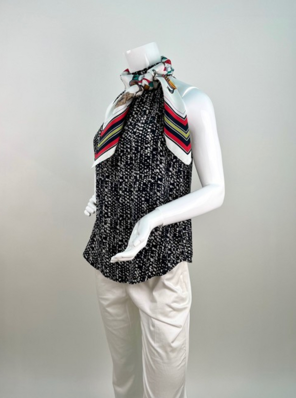 Hermes 100% Silk Scarf "Couvertures et tenues de Jour" in White 90 cm