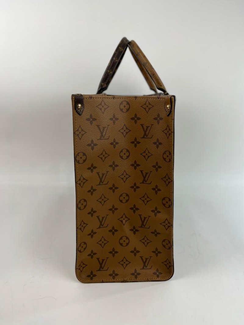 Louis Vuitton, Bags, Louis Vuitton Onthego Tote Reverse Monogram Giant Pm  Brown