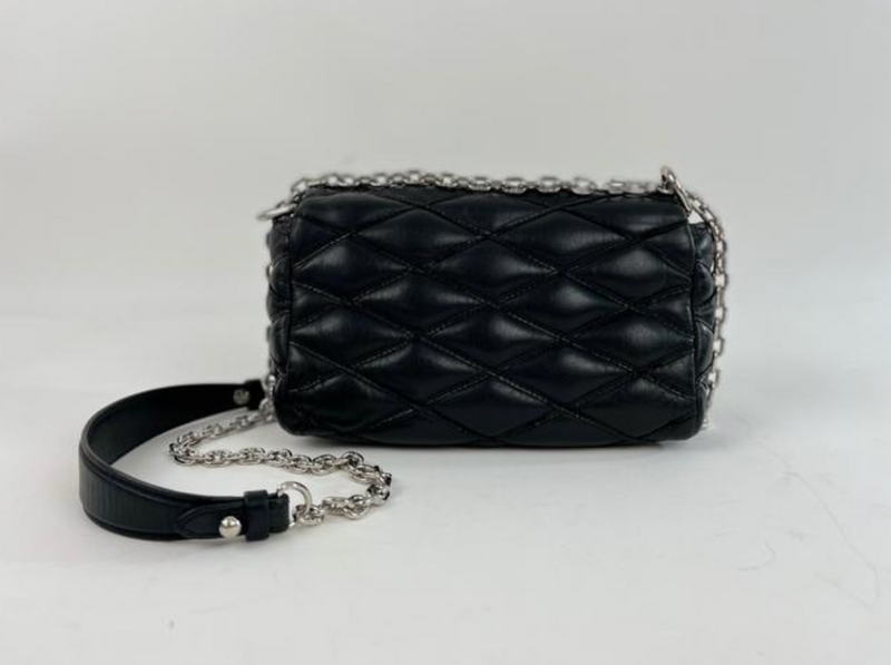 Authentic Louis Vuitton Quilted Malletage G0-14 PM in Noir
