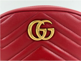 Gucci Quilted Leather GG Marmont Belt Bag in Red 85/34