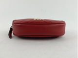 Gucci Quilted Leather GG Marmont Belt Bag in Red 85/34