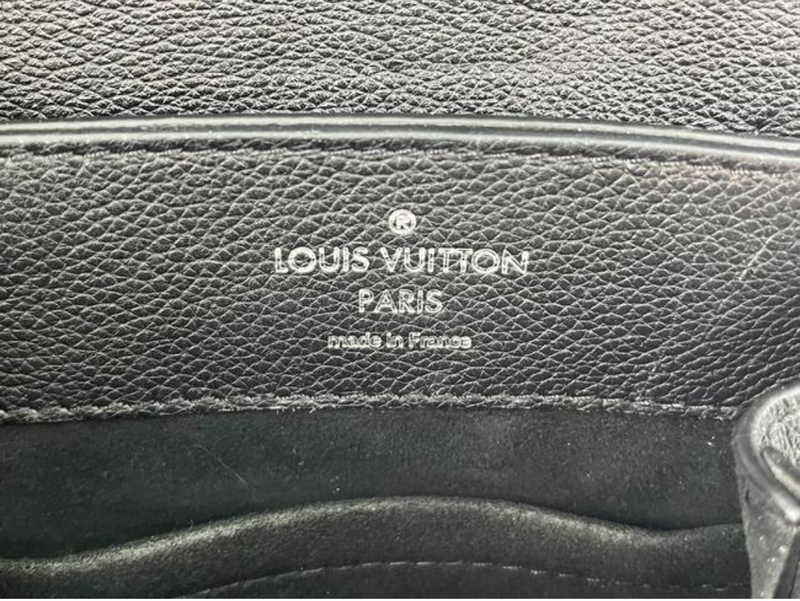 LOUIS VUITTON Calfskin Lockme Backpack Black Calfskin Leather