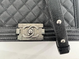 Chanel Caviar Leather Boy Medium in Black