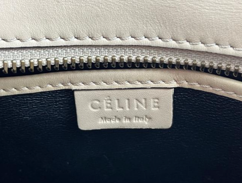 Celine Calfskin Leather Nano Luggage in Beige