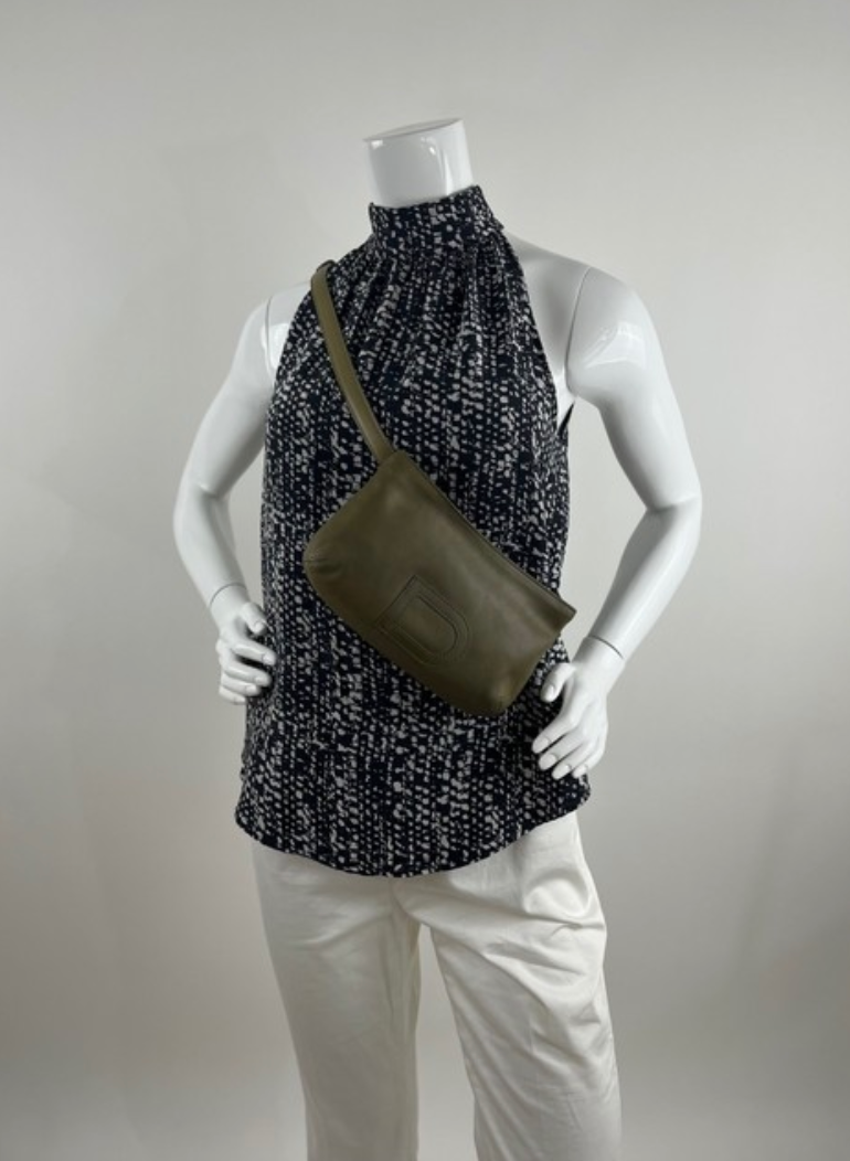 Delvaux Soft Leather Depose in Olive