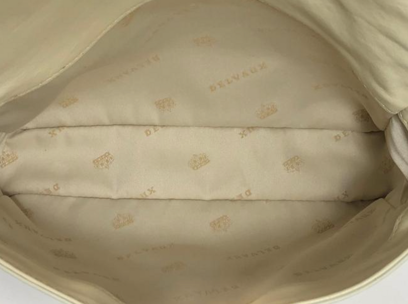 Delvaux Soft Leather Depose Shoulder Bag in Ivory