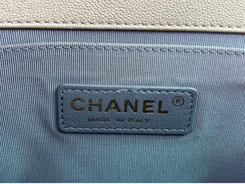 Chanel Lambskin Leather Medium Boy in Metallic Gold