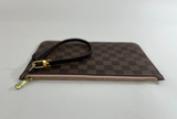 Louis Vuitton Damier Ebene Neverfull MM Pouch ONLY with Rose Ballerine Interior
